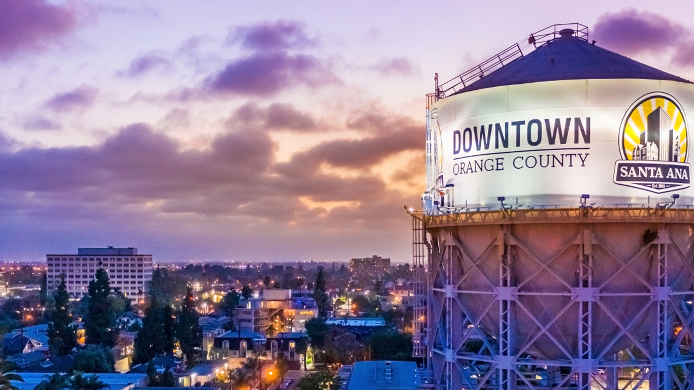Orlando, Florida, USA Downtown Drone Skyline Aerial